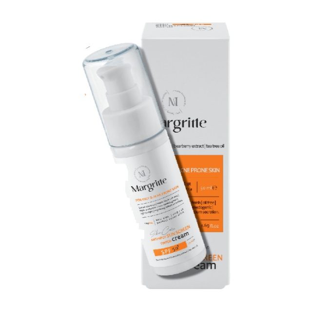 واقي شمس مفتّح SPF50+ بيج طبيعي للبشرة الدهنية والمعرضة لحب الشباب